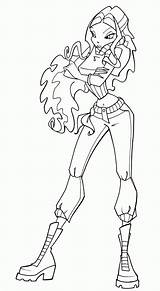 Winx Coloring Pages Layla Flora Print sketch template