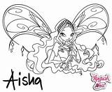 Winx Aisha sketch template