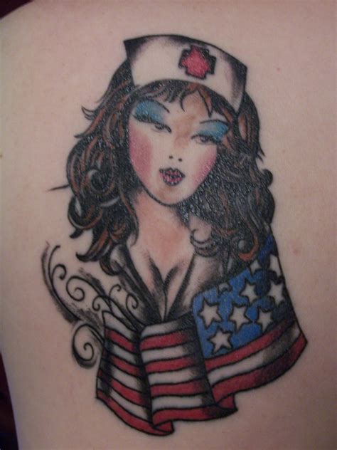 patriotic nurse tattoo picture