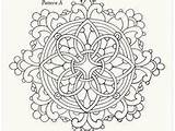 Medallions Coloring Mandalas Lace sketch template