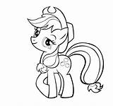 Coloring Applejack Pony Little Pages Popular sketch template