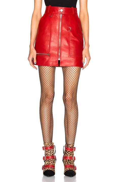 isabel marant franck zip front miniskirt in red modesens mini