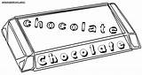 Chocolate Coloring Bar Color Designlooter sketch template