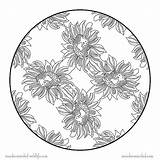Mandala Sunflower Coloring Pages Wonderweirded Adult Flower Kids Sunflowers Color Mandalas Zum Wildlife sketch template