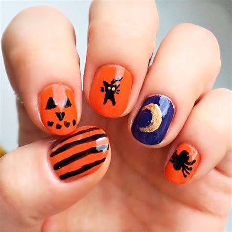 simple halloween nails beauty