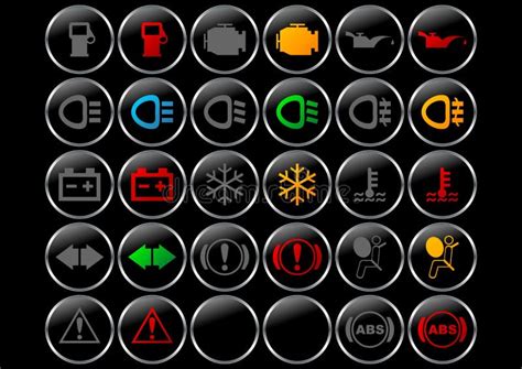 dashboard symbols stock vector illustration  brakes