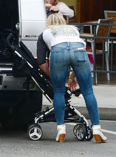 Hilary Duff Wearing Tight Jeans Out In Beverly Hills