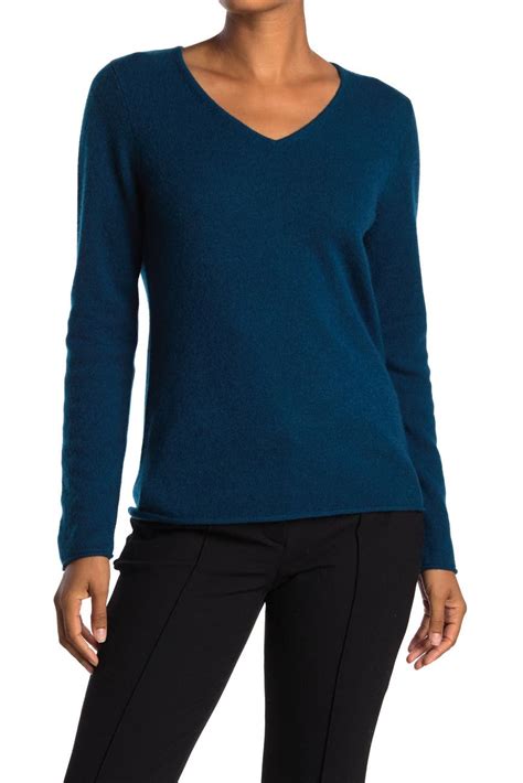 M Magaschoni Solid V Neck Cashmere Pullover Sweater Nordstrom Rack