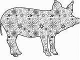 Guinea Pigs Printable Zentangle sketch template