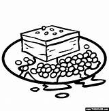 Brownie Coloring Pages Beans Baked Brownies Template Food Bizarre Ice sketch template