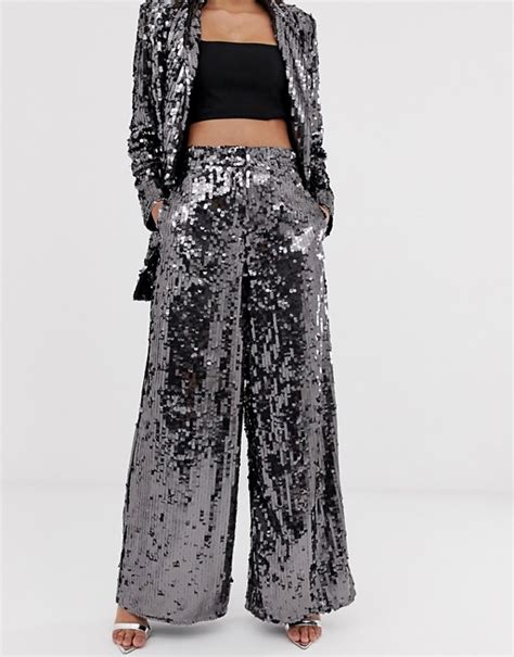 asos edition sequin wide leg flare pants asos pant trends flare trousers discount shopping
