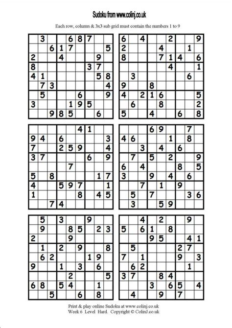 sudoku printable   page