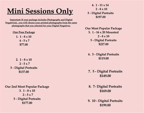 mini session prices power photography