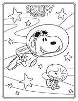 Coloring Peanuts Sheets Space Snoopy Sheet Outer Dog Bird sketch template