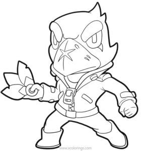 crow brawl stars coloring pages black  white xcoloringscom
