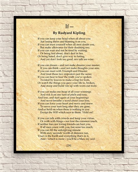 poem rudyard kipling poem custom poem poem art print