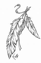 Tattoo Feather Drawing Indian Drawings Tattoos Deviantart Plumage Lineart Feathers Native American Coloring Jagua Plume Pages Flowers Sketches Visit Choose sketch template