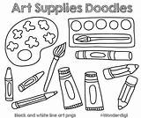 Supplies Drawing Clip Kids Clipart School Doodles Arts Doodle Etsy Line Crafts Paintingvalley Drawings sketch template