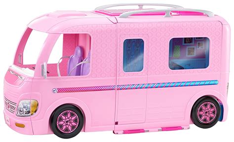 barbie camper van bus campsite playset doll girl camping rv car kids