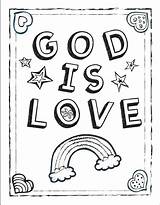 God Coloring Kids School Sunday Pages Church Loves Crafts Sheets Bible sketch template