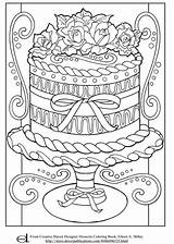Coloring Pages Cake Colouring Adult Printable Wedding Adults Grown Ups Clipart Fancy Food Sheets Color Colorier Books Kids Realistic Print sketch template