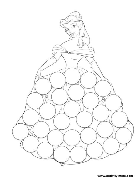 princess dot marker pages printable  activity mom