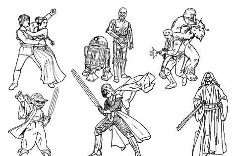 star wars characters coloring pages  getcoloringscom