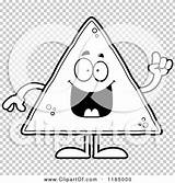 Tortilla Chip Mascot Idea Outlined Coloring Clipart Cartoon Vector Thoman Cory sketch template