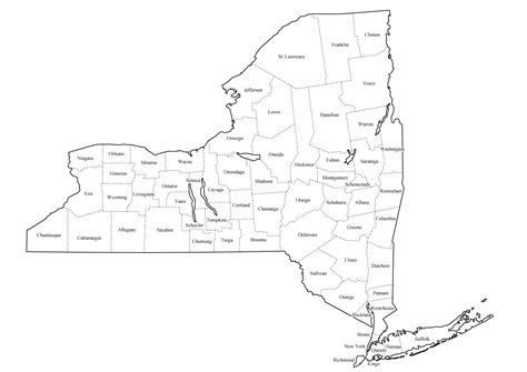 york map  county lines travelsfinderscom