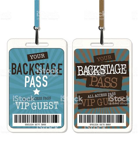 vector illustration of a two backstage pass designs includes sample