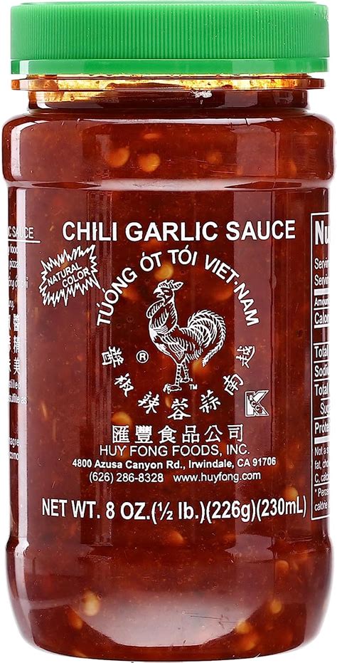 huy fong fresh chili garlic sauce ml amazonca grocery gourmet