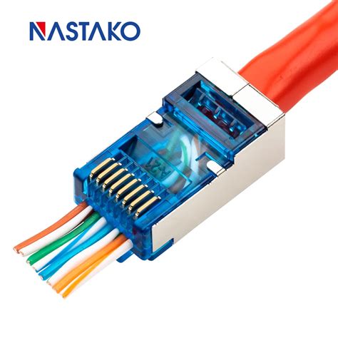 ez rj connector cat connector network pc module plug cat rj lan cable plug easy pass