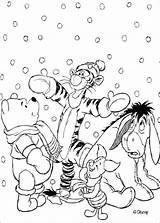 Pooh Winnie Snow Coloring Pages Disney Hellokids Print Color sketch template