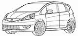Honda Coloring Fit Pages Sport Odyssey Carscoloring Kids Template sketch template