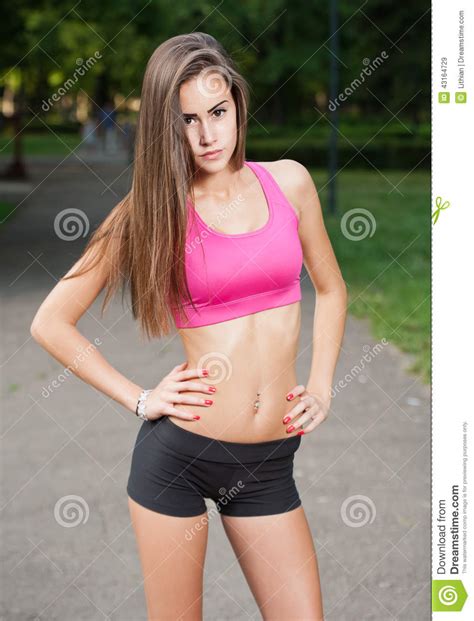 fit teen beauty stock image image of attractive