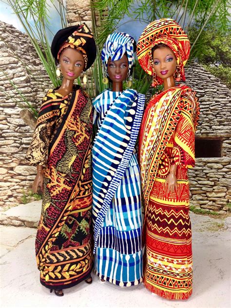 africa styled barbies style africain art africain african dolls