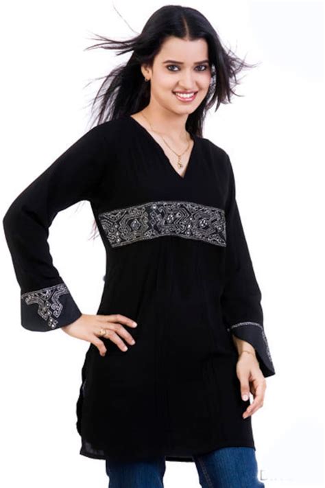 black tunic tops tunics womens clothing western top boho etsy uk