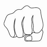 Fist Isolated Bump Outline Icon Background Style sketch template