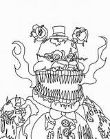 Fnaf Coloring Pages Characters Freddy Nightmare Foxy Five Nights Drawing Drawings Springtrap Colouring Print Color Naf Colour Printable Freddys Getcolorings sketch template