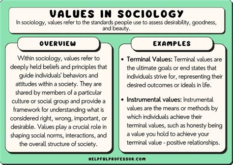 values  sociology definition types  examples