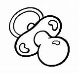 Pacifier Coloring Pages Coloringcrew sketch template
