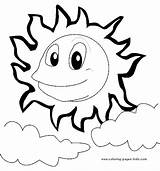 Coloring Sun Pages Summer Happy Holiday Color Kids Season Printable Sheets Found sketch template