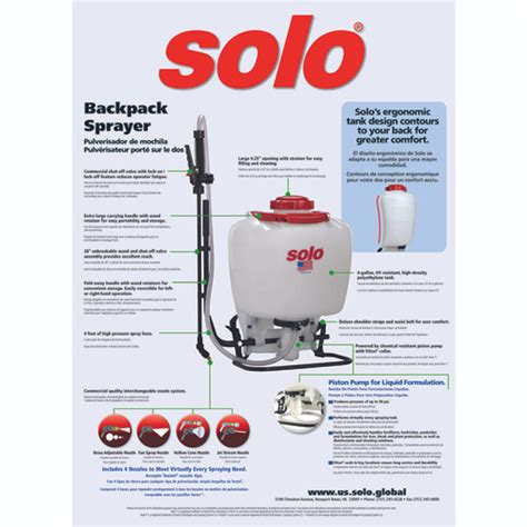Solo Backpack Sprayer 4 Gallon