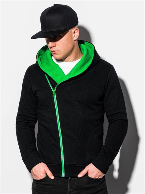 mens zip  hoodie primo blackgreen modone wholesale clothing  men