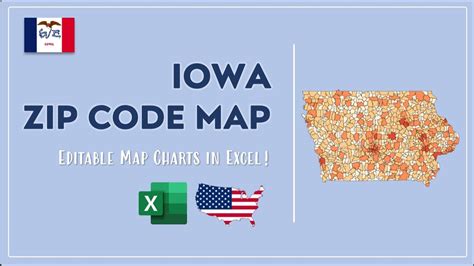 Iowa Zip Code Map In Excel Zip Codes List And Population Map Youtube