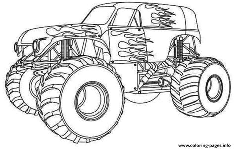 hot wheels monster truck kids coloring page printable