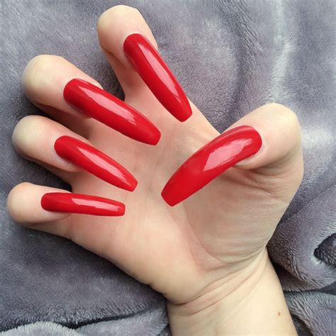 go big or go home long red nails from doobys nails Острые ногти Ногти