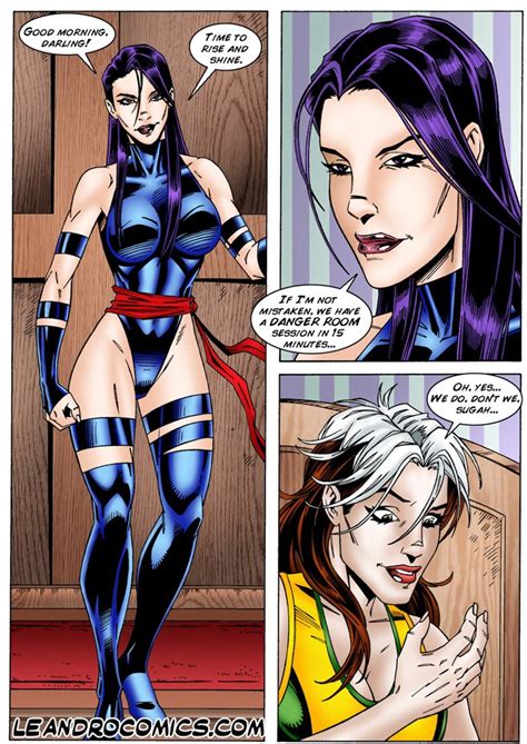 Rule 34 Comic Leandro Comics Marvel Psylocke Rogue X Men