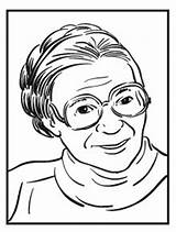 Rosa Parks Coloring Drawing Printable Color Getdrawings Kids Pages Getcolorings sketch template