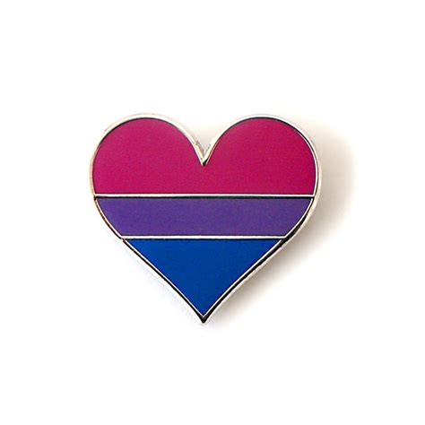 pride lgbtq gay bisexual flag heart enamel pin compoco